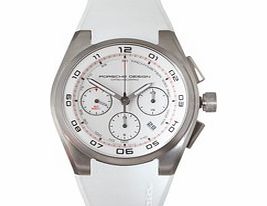 Porsche White titanium and rubber sub-dial watch