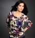 3/4 Sleeve Paint Print Blouse with