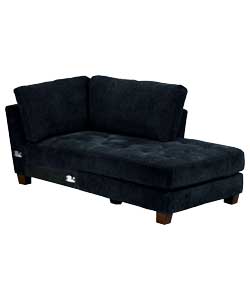porto Right Hand Chaise Unit - Black