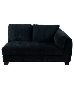 porto Right Hand Corner End Unit - Black