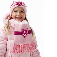 portsmouth Hat and Scarf Set - Pink - Girls.