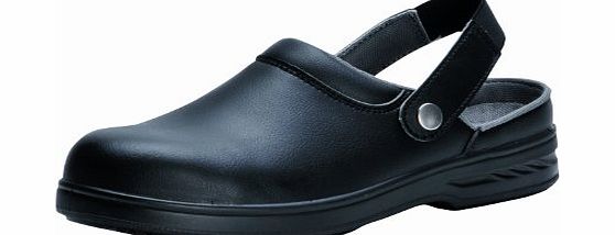 Portwest Safety Catering Chef Kitched Clog Steel Toecap (7, Black)