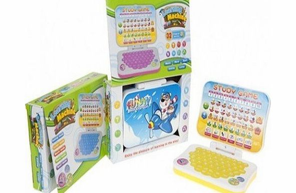 Posh Porschey My First Tablet Kids Learning Computer Toy Childrens Laptop Educational Toy Game (Blue KeyPad)