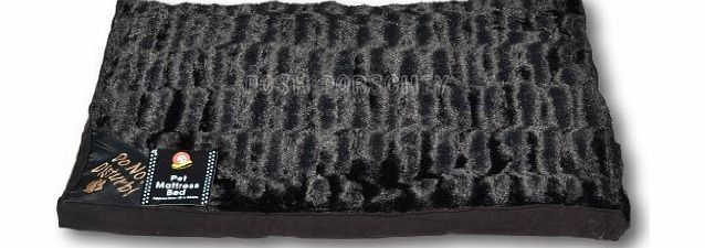 Posh Porschey New Large Faux Fur Black Dog Bed