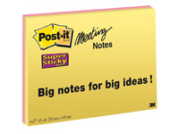 Post-it 3M Post-it Meeting Notes 200x149mm with Super