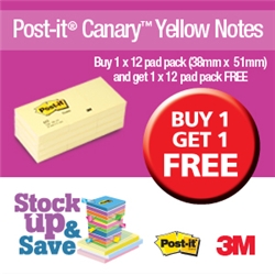 Post-it Canary Yellow Notes Pad of 100 Sheets