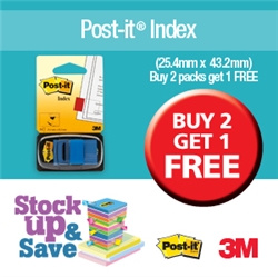 Post-it Index Flags 50 per Pack 25mm Blue Ref