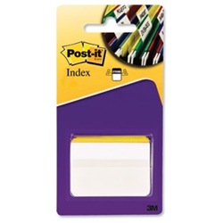 Post-it Index Strong Repositionable Yellow Pack 50