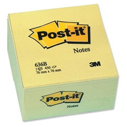 Post-it Note Cube - Canary Yellow - 76x76mm