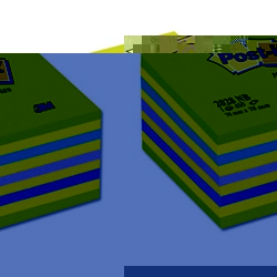 Note Cube - Neon Blue - 76x76mm 450