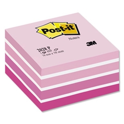 Post-it Note Cube - Pastel Pink - 76x76mm 450