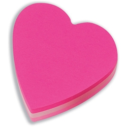 Post-it Note Heart Block - Pink - 225 Sheets -