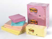 post-it Notes 654 76x76mm, 100 sheets of pastel
