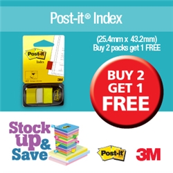 Post-it Notes Post-it Index Flags 50 per Pack 25mm Yellow Ref