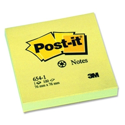 Post-it Notes Recycled Post-it Notes - Canary Yellow -