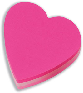 Post-it Post it Heart Shaped Notes Pad of 225 Sheets