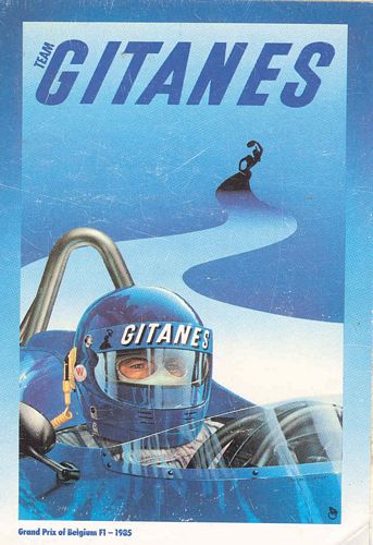Postcards & Laminates Gitanes Belgium Grand Prix 1985 Sticker