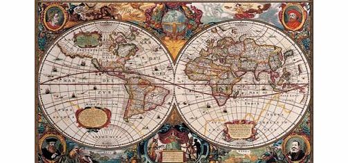 Poster Revolution 17th Century World Map - Gold Ink - Maxi Poster - 61 cm x 91.5 cm