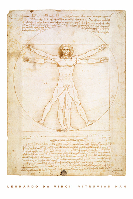 Posters Leonardo Da Vinci and#39;Vitruvian Manand39; Poster Maxi PP30544