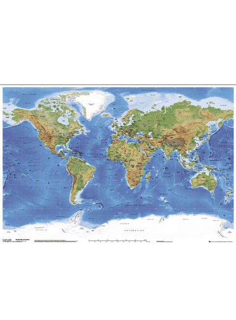 Posters Planetary Visions Physical World Map Poster GN0394