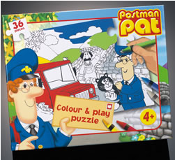 Postman Pat Colour in Jigsaw Puzzle and Play Set