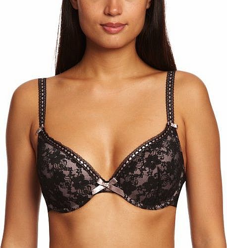 Pour Moi Passion Padded Full Cup Womens Bra Black 38C