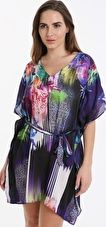 Pour Moi, 1295[^]264505 Tiger Lily Kaftan - Purple Multi