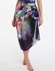 Pour Moi, 1295[^]264516 Tiger Lily Sarong - Purple Multi