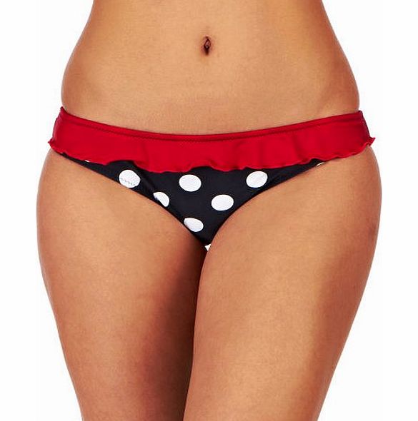 Pour Moi Womens Pour Moi Ahoy Spotty Brief Bikini Bottom