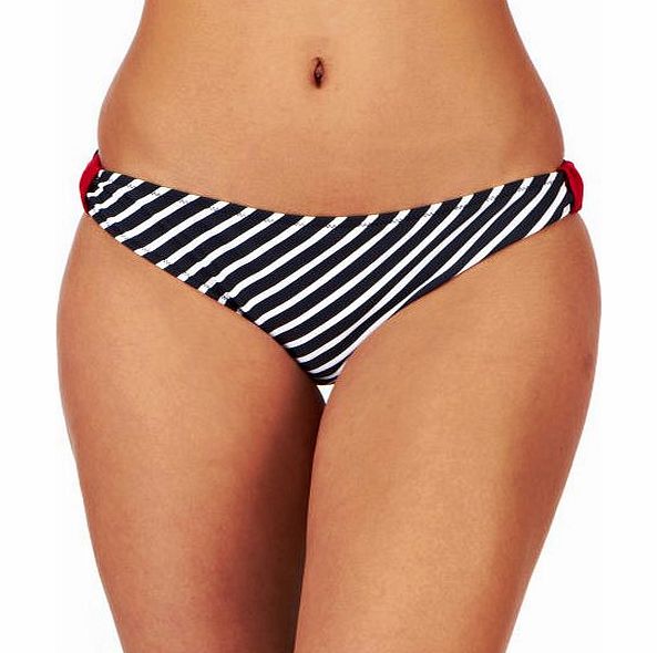 Pour Moi Womens Pour Moi Ahoy Stripe Brief Bikini Bottom