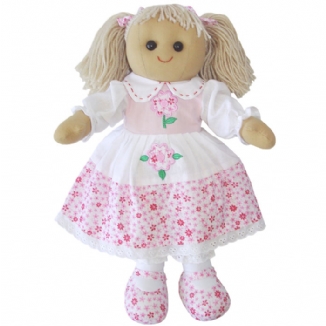 Pink Floral Rag Doll