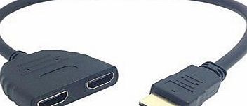 Power Cables One HDMI Male to Dual HDMI Female Y Splitter Switch Extension Adapter Cable for FOR PC HDTV Laptop 1080P