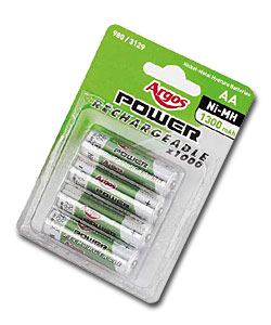 Power Endurance 4 x AA Ni-MH Rechargeable Batteries