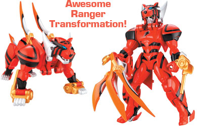 power rangers Jungle Fury - 16.5cm Animorphin`Beast Figures Tiger