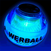 Powerball Gyroscope Glow Neon Blue with Counter