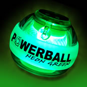 Powerball Gyroscope Glow Neon Green with Counter