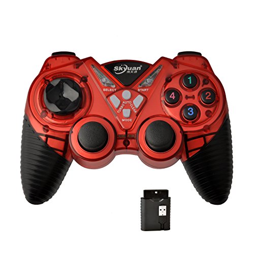 Powerbank2013 2.4 GHz Wireless Game Controller Gamepad for PC/PS1/PS2/PS3 Red/Black