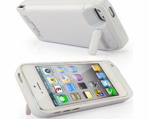 Powerbank2013 4200mah detachable External Rechargeable Spare Backup Extended Battery Charger Pack Case Cover for iPhone 5c 5 5s,white