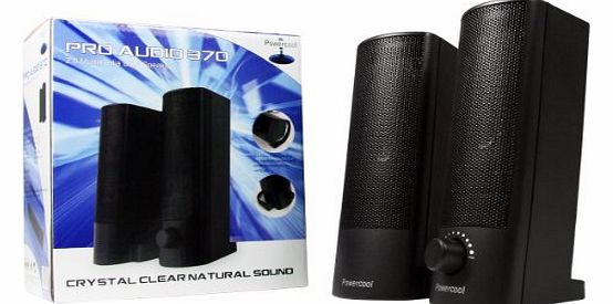 Powercool Pro Audio 370 2.0 USB Multimedia Speakers Soundbar Function 6W RMS