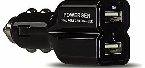 POWERGEN  Dual USB 4.2A 20W Car Charger for Apple iPad Air, mini, iPhone 5S 5 4S 4 3Gs, Android Phones, Samsung Galaxy S5 S4 S3; Note 3 2; Tab 3; HTC One (M8) Google Nexus and more [Designed for Apple 