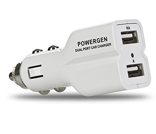 POWERGEN  Dual USB 4.2A 20W Car Charger for Apple iPhone 6 Plus, 6 iPhone 5S 5 4S, iPad Air, mini; Android Phones: Samsung Galaxy S5 S4 S3; Note 4, 3, 2, Tab; HTC One (M8) Google Nexus and Sony [Design