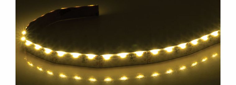 PowerPax UK 1m 12V LED Side Emitting Strip Warm White 2.1mm