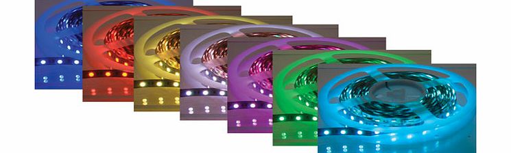 PowerPax UK 1m 12V RGB Colour Changing LED Strip 30pcs 7.2W