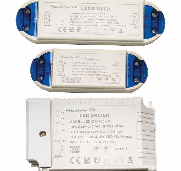 PowerPax UK 350mA Constant Current LED Driver 16.8W