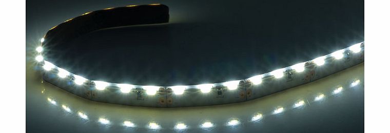 PowerPax UK 5m 12V LED Side Emitting Strip Cool White 2.1mm