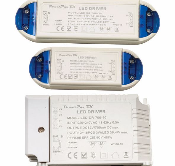 PowerPax UK 700mA Constant Current LED Driver 11.2W