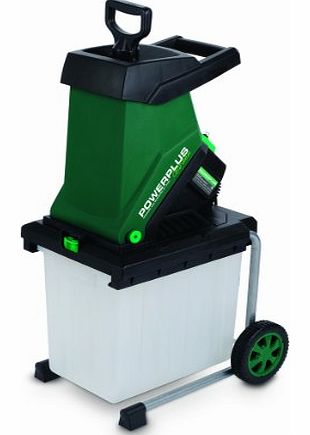 PowerPlus  2500 Watt Electric Garden Blade Shredder Mulcher 50 Litre Collection Capacity POW6451 - 3 Year Home User Warranty