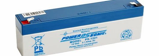 Powersonic Power Sonic PS1221 12V 2.1Ah AGM Battery - Suitable For Response Alarm, Burglar Alarm, Security Alarm, Fire Alarm, Solar Alarm amp; Bell
