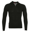 Prada Black 1/4 Zip Ribbed Sweater