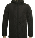 Black Padded Jacket with Hood